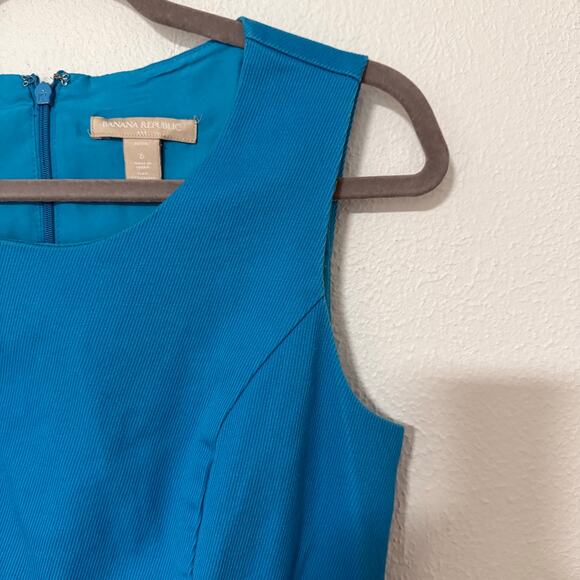 Banana Republic Women's Blue Sleeveless Dress Size 6 Petite - Picture 5 of 13